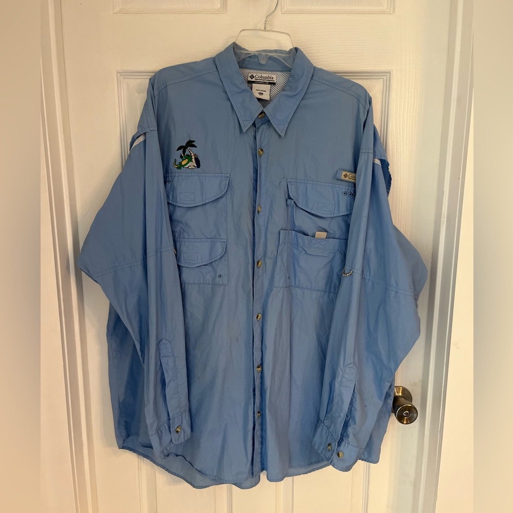 Columbia shirt-Blue, Big & Tall